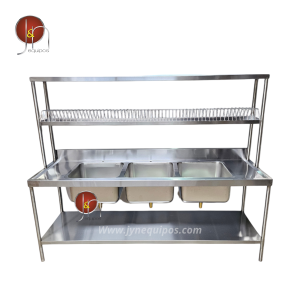 Fregadero industrial con escurridor para platos FED-180EP