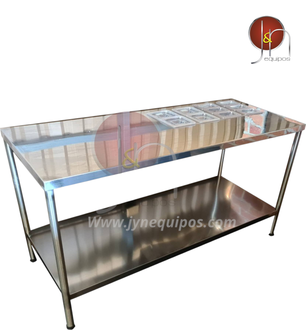 Mesa de trabajo con bandejas gastronómicas MT-BG1